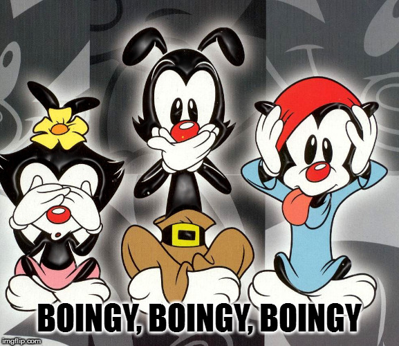 animaniacs | BOINGY, BOINGY, BOINGY | image tagged in animaniacs | made w/ Imgflip meme maker