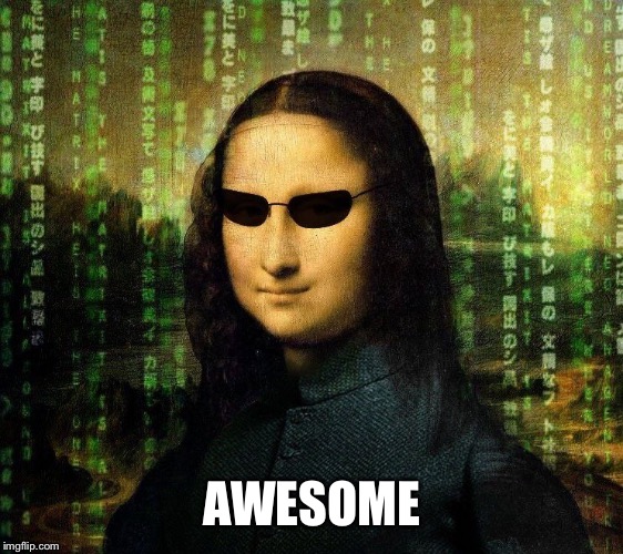 Mona Lisa Matrix | AWESOME | image tagged in mona lisa matrix | made w/ Imgflip meme maker