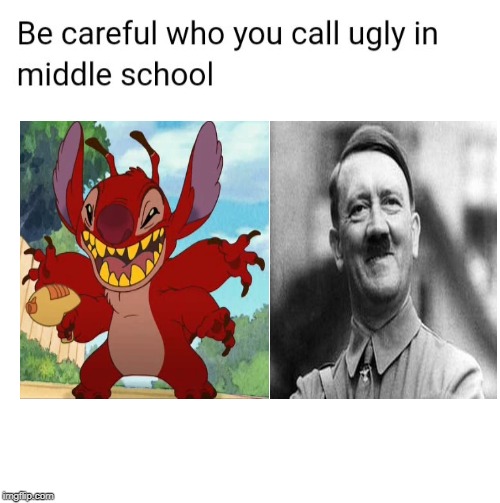 Be careful who you call ugly in middle school | image tagged in be careful who you call ugly in middle school | made w/ Imgflip meme maker