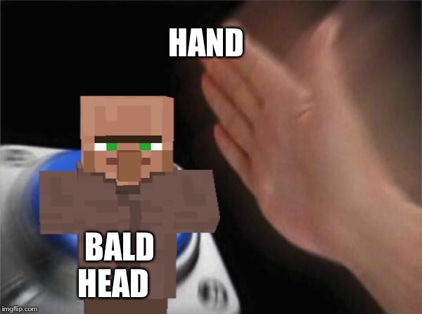Blank Nut Button Meme | HAND; BALD HEAD | image tagged in memes,blank nut button | made w/ Imgflip meme maker