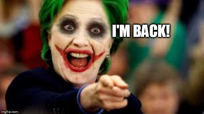 joker | I'M BACK! | image tagged in joker | made w/ Imgflip meme maker