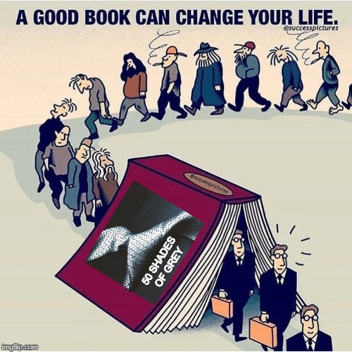 Because Everyone Wants to Be a Deviant Billionaire Now | 50 SHADES OF GREY | image tagged in books | made w/ Imgflip meme maker