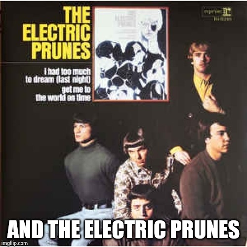 AND THE ELECTRIC PRUNES | made w/ Imgflip meme maker