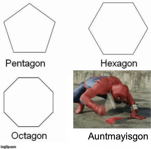 Pentagon Hexagon Octagon Meme | Auntmayisgon | image tagged in memes,pentagon hexagon octagon | made w/ Imgflip meme maker
