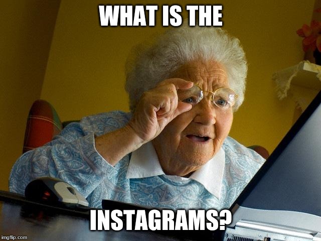 Grandma Finds The Internet | WHAT IS THE; INSTAGRAMS? | image tagged in memes,grandma finds the internet | made w/ Imgflip meme maker