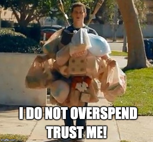 Groceries | TRUST ME! I DO NOT OVERSPEND | image tagged in groceries | made w/ Imgflip meme maker