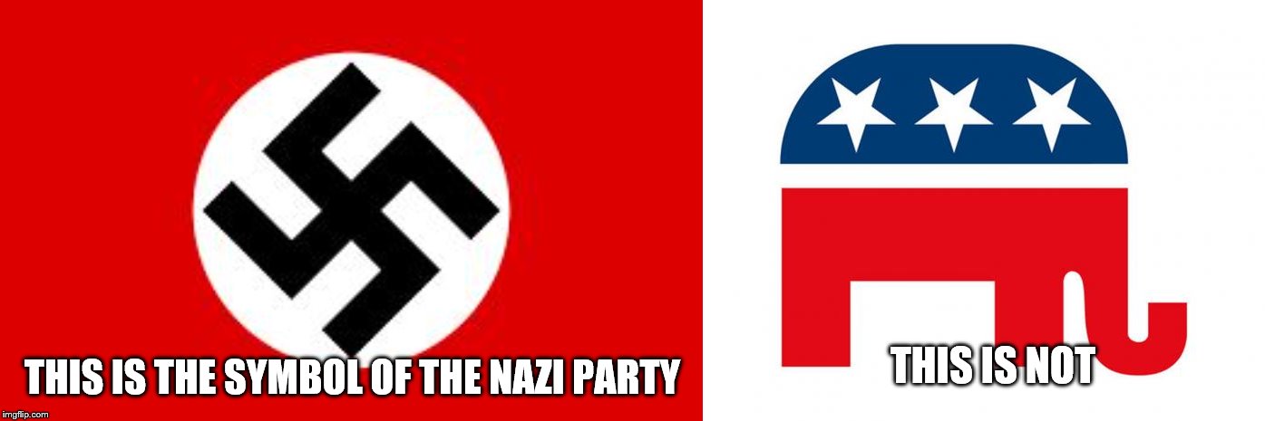 Stupid race card playing racists need to understand this. | THIS IS NOT; THIS IS THE SYMBOL OF THE NAZI PARTY | image tagged in swastika,republican,stupid liberals,racism | made w/ Imgflip meme maker