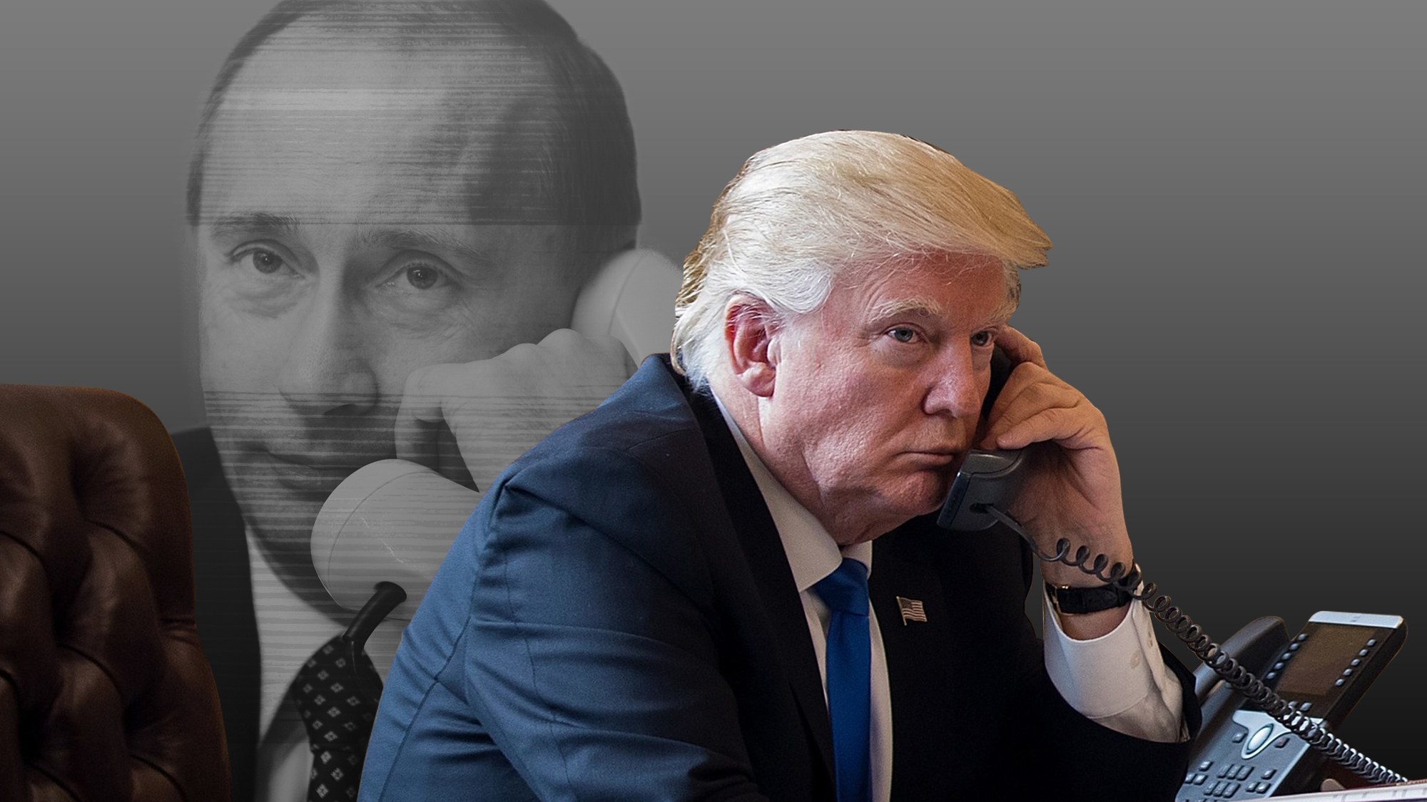 High Quality Trump Putin Phone Call Blank Meme Template