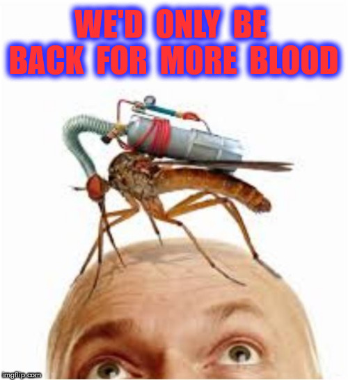 WE'D  ONLY  BE  BACK  FOR  MORE  BLOOD | made w/ Imgflip meme maker