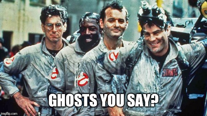 ghostbusters | GHOSTS YOU SAY? | image tagged in ghostbusters | made w/ Imgflip meme maker