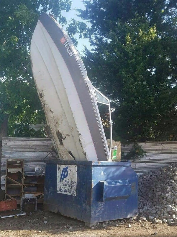 Boat in dumpster Blank Meme Template