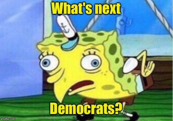 Mocking Spongebob | What's next; Democrats? | image tagged in memes,mocking spongebob | made w/ Imgflip meme maker