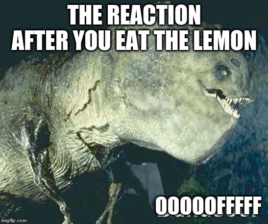 THE REACTION AFTER YOU EAT THE LEMON; OOOOOFFFFF | made w/ Imgflip meme maker