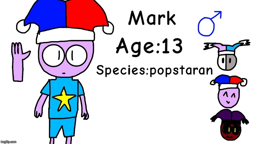 A reference sheet of my main OC | made w/ Imgflip meme maker