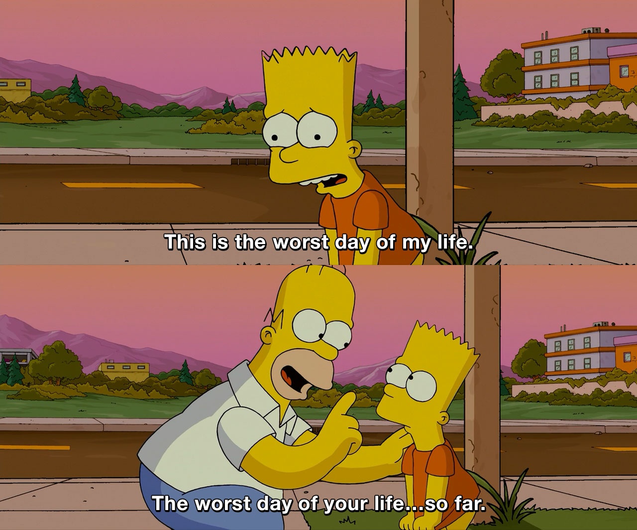 Bert Simpson worst day of my life Blank Meme Template