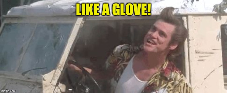 Like a glove | LIKE A GLOVE! | image tagged in like a glove | made w/ Imgflip meme maker