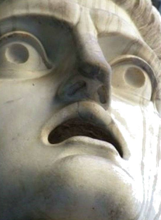 High Quality Shocked Athenian Blank Meme Template