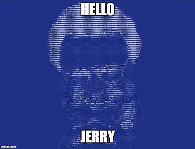 NewmanNedry | HELLO; JERRY | image tagged in seinfeld,jurassic park,seinfeld newman | made w/ Imgflip meme maker