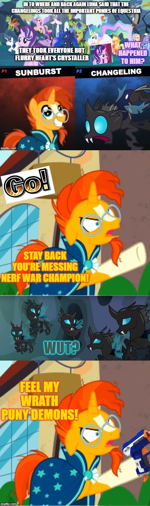 Super Smash Stallions | image tagged in my little pony friendship is magic,nerf,super smash bros | made w/ Imgflip meme maker