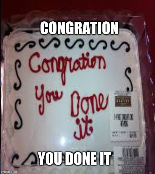 CONGRATION; YOU DONE IT | image tagged in fun,funny memes,memes,funny | made w/ Imgflip meme maker