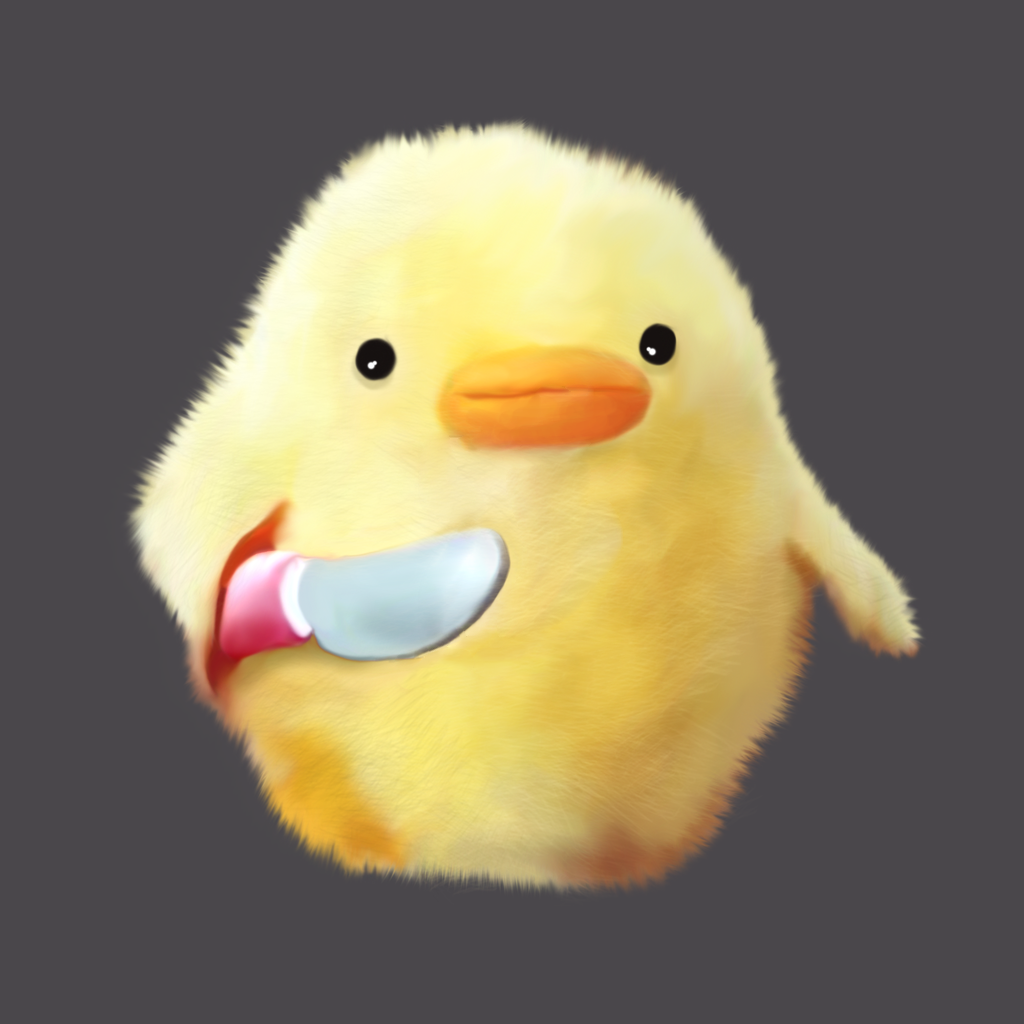 duck with knife Blank Meme Template