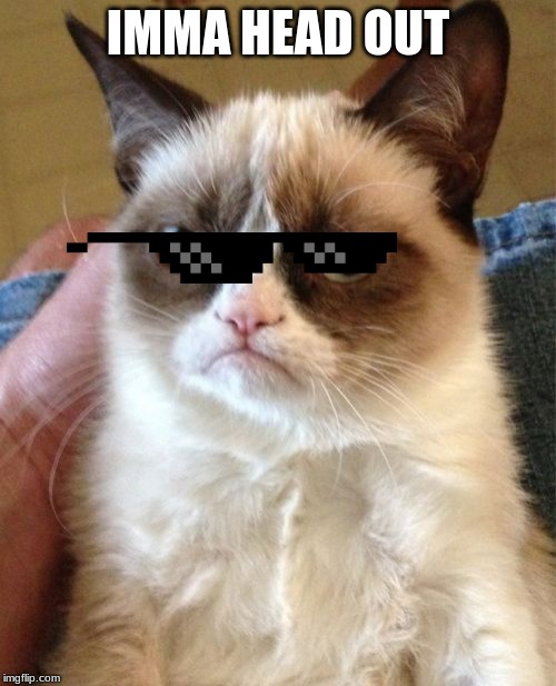 Grumpy Cat | IMMA HEAD OUT | image tagged in memes,grumpy cat | made w/ Imgflip meme maker