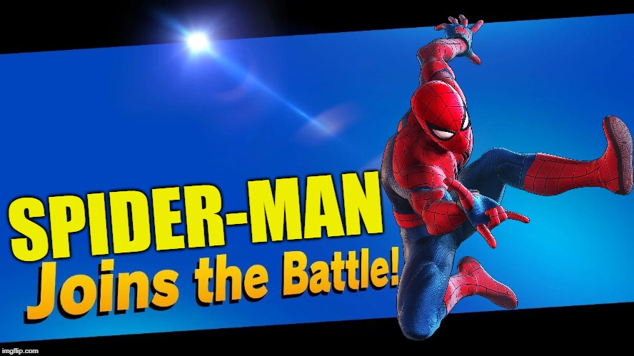 Blank Joins the battle | SPIDER-MAN | image tagged in blank joins the battle,super smash bros,spider-man,marvel,marvel comics | made w/ Imgflip meme maker