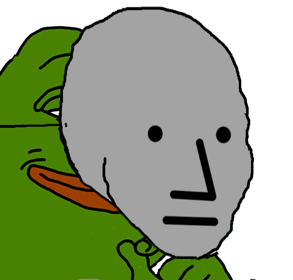 High Quality Pepe NPC Mask Blank Meme Template