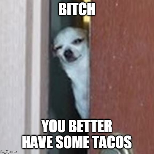 B**CH YOU BETTER HAVE SOME TACOS | made w/ Imgflip meme maker
