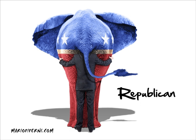 GOP Republican elephant Blank Meme Template