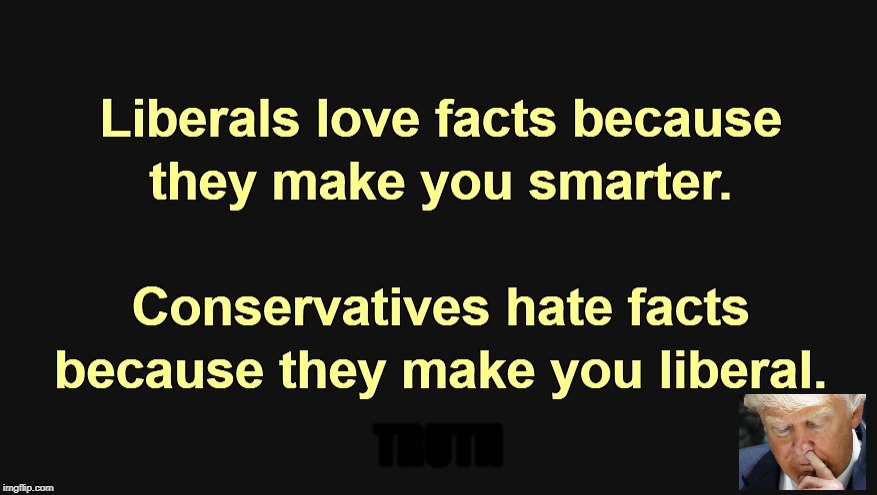 image tagged in trump,liberals,facts,conservatives | made w/ Imgflip meme maker
