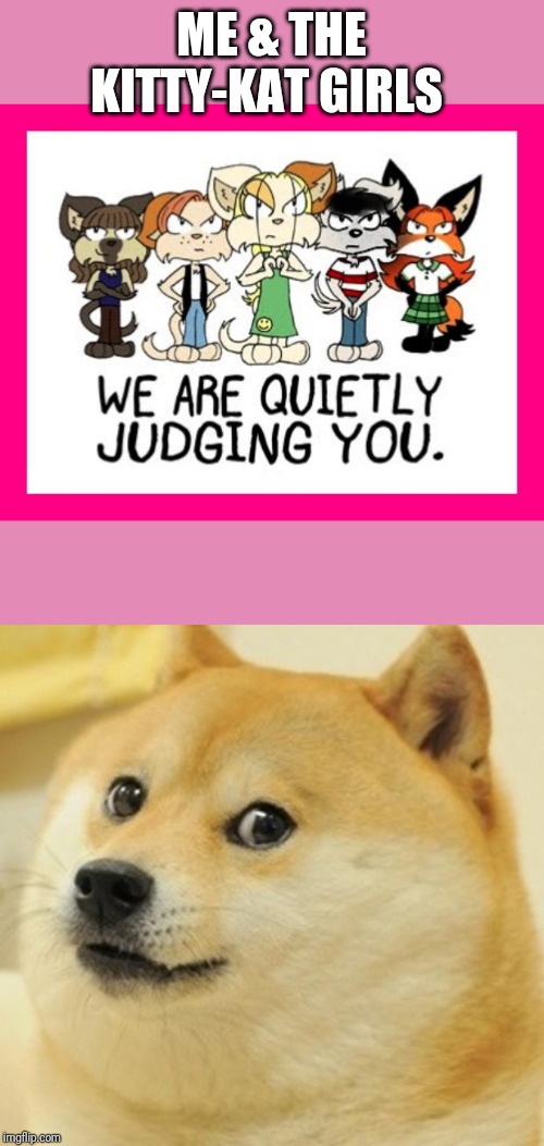 Brace Yourself Dawgs!The Group's getting back together! | ME & THE KITTY-KAT GIRLS | image tagged in memes,doge,me and the girls,kitty cat,dont mess with the kitty-kats,me and the boys | made w/ Imgflip meme maker