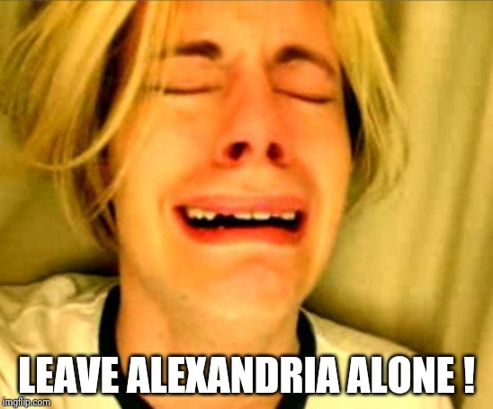 Leave Britney Alone | LEAVE ALEXANDRIA ALONE ! | image tagged in leave britney alone | made w/ Imgflip meme maker