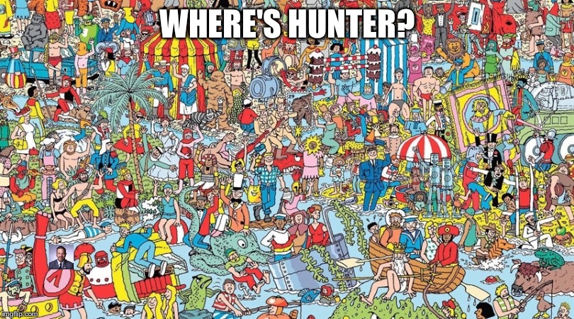 Can you find Hunter Biden? LOL | WHERE'S HUNTER? | image tagged in where's waldo | made w/ Imgflip meme maker