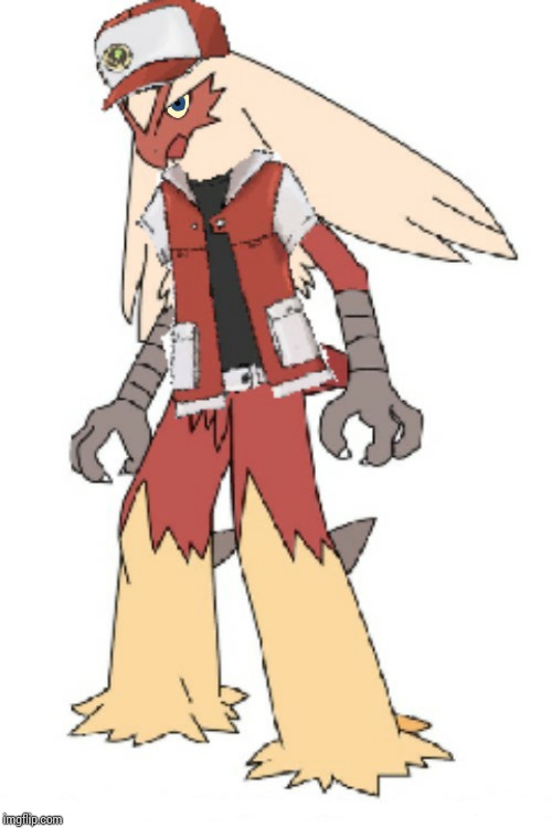 Red the Blaziken, cliparted by the user Nebulix, I thank her for helping me out with making him. | image tagged in ocs,blaziken | made w/ Imgflip meme maker