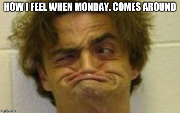 HOW I FEEL WHEN MONDAY. COMES AROUND | image tagged in funny | made w/ Imgflip meme maker