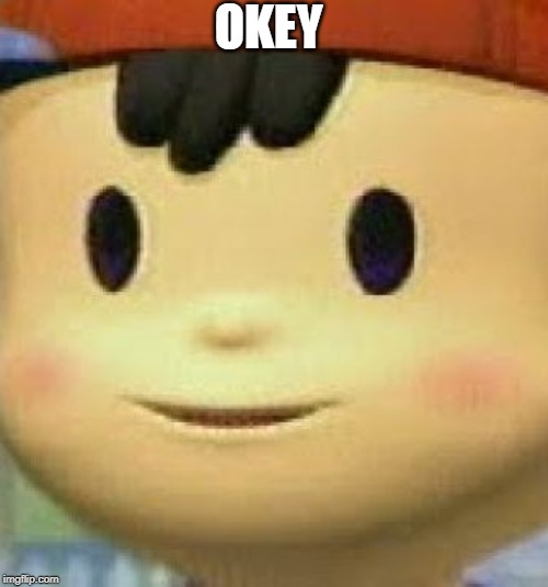 Ness Face | OKEY | image tagged in ness face | made w/ Imgflip meme maker