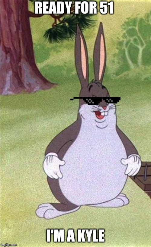 Big Chungus | READY FOR 51; I'M A KYLE | image tagged in big chungus | made w/ Imgflip meme maker