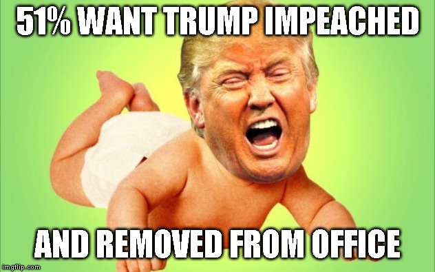 Fox News Reports - Cry Baby Trumpy No Likey - Needs Changing | 51% WANT TRUMP IMPEACHED; AND REMOVED FROM OFFICE | image tagged in it's over,impeach trump,impeach,impeachment,trump impeachment | made w/ Imgflip meme maker