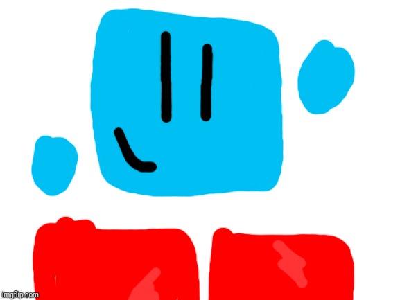 This is Blocky | image tagged in blank white template,ocs,blocky | made w/ Imgflip meme maker
