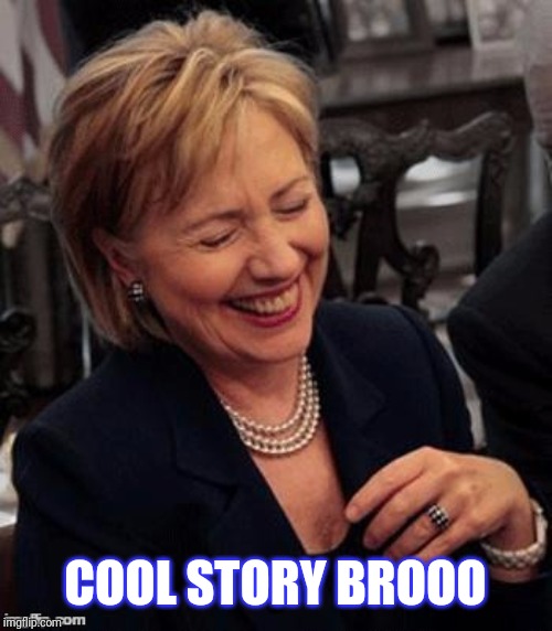 Hillary LOL | COOL STORY BROOO | image tagged in hillary lol | made w/ Imgflip meme maker
