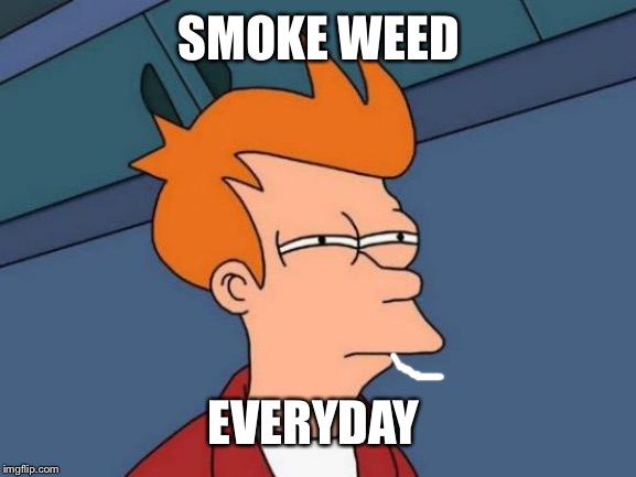Futurama Fry Meme | SMOKE WEED; EVERYDAY | image tagged in memes,futurama fry | made w/ Imgflip meme maker