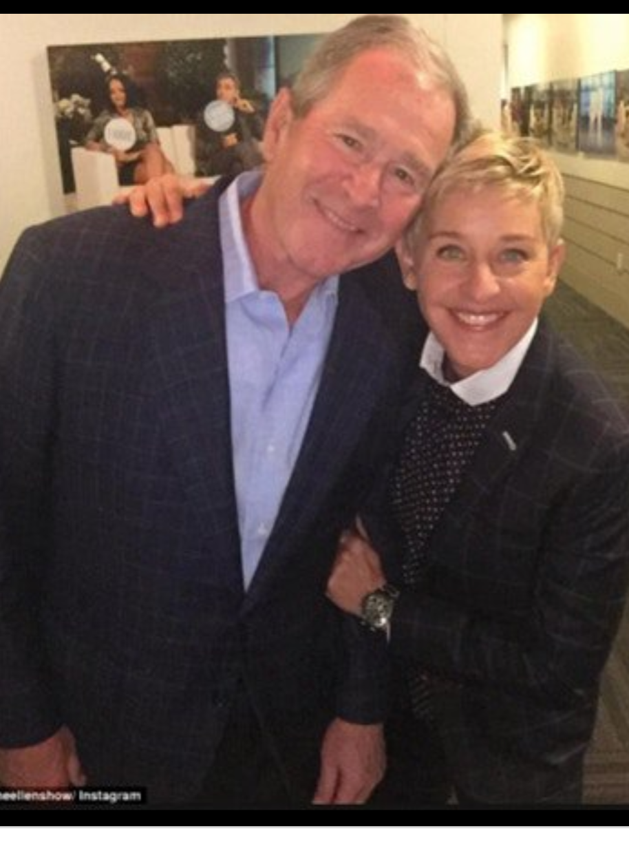 High Quality Ellen loves bush Blank Meme Template