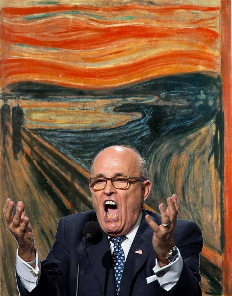 High Quality Can Giuliani scream louder than Edvard Munch? Blank Meme Template