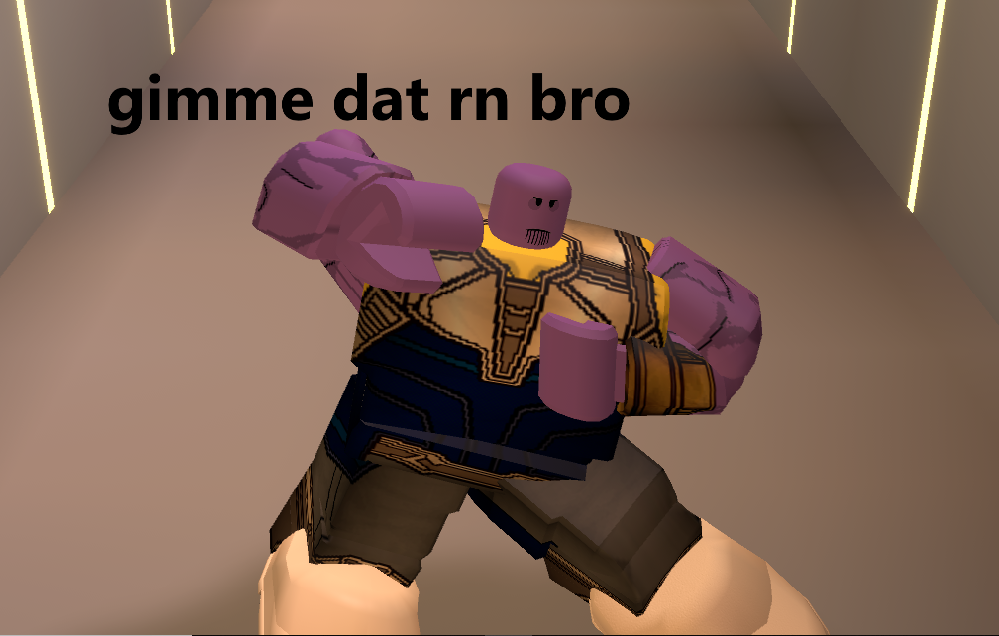 High Quality gimme dat rn bro (Thanos I love it pointing) Blank Meme Template