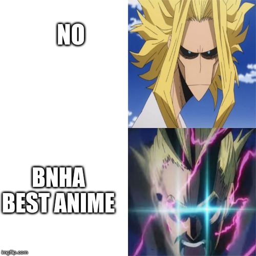 All MIght | NO BNHA BEST ANIME | image tagged in all might | made w/ Imgflip meme maker