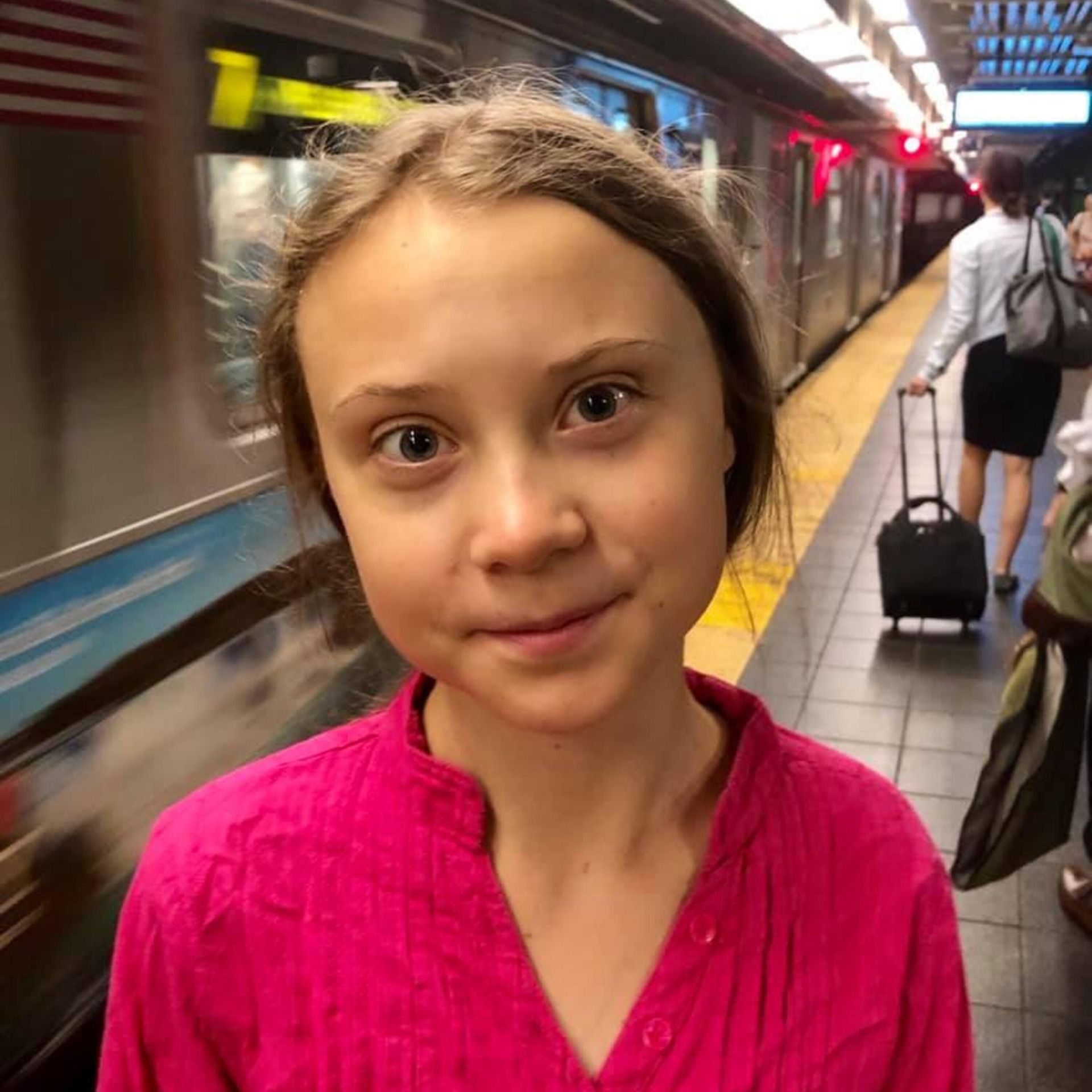 High Quality Greta Thunberg Train Blank Meme Template