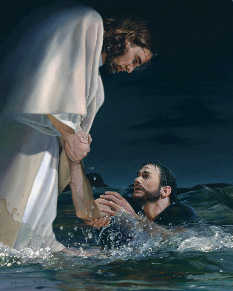 Jesus rescuing man Blank Meme Template