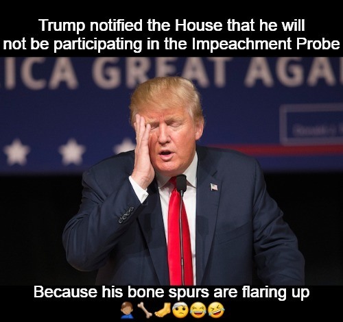 Trump Bone Spurs Blank Meme Template