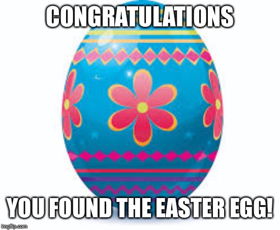 CONGRATULATIONS YOU FOUND THE EASTER EGG! | made w/ Imgflip meme maker